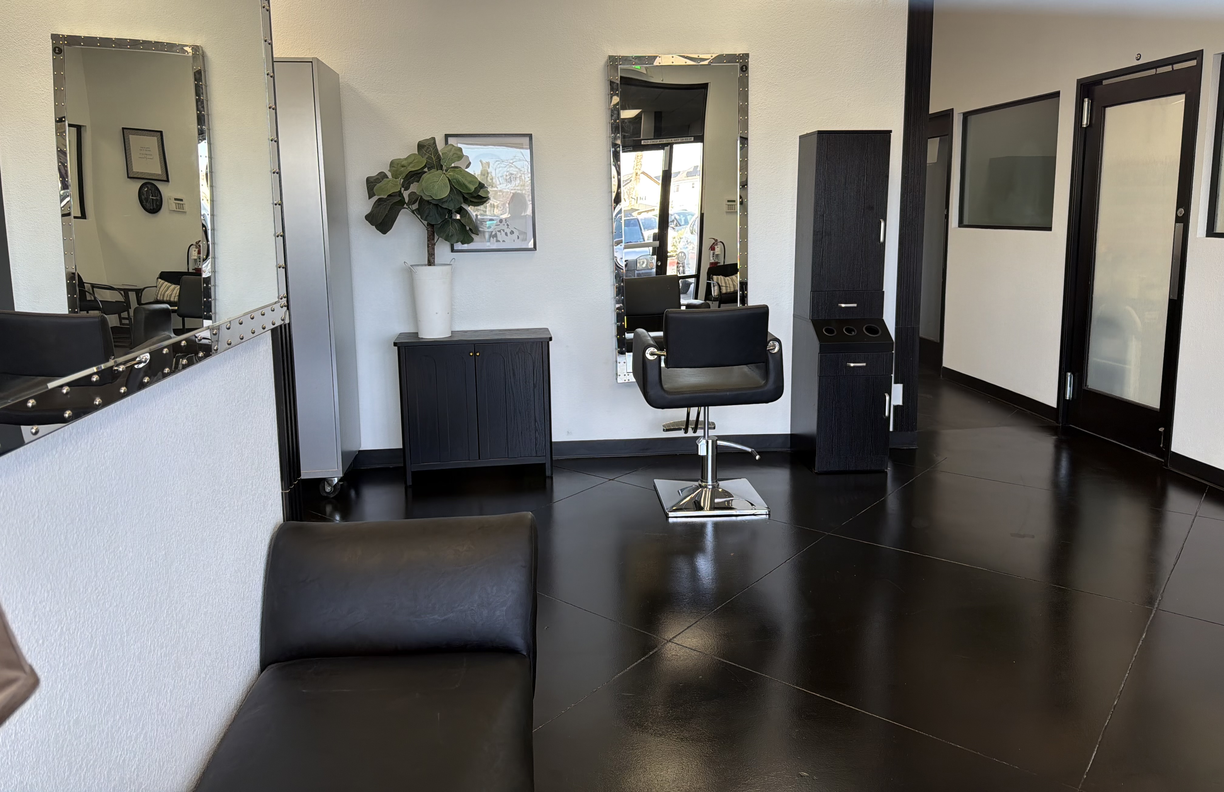 Interior styling stations at the Flamingo and Fort Apache location